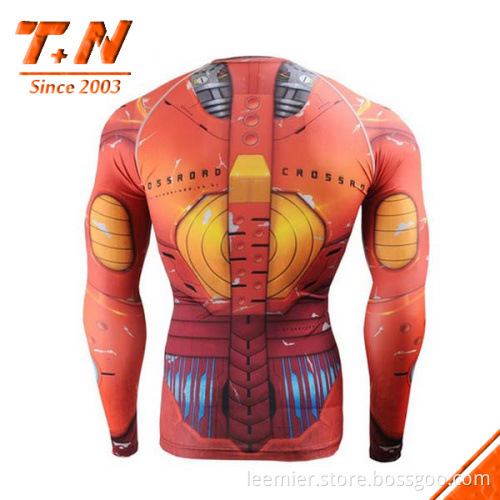 Customized printed unisex rash guard mma rashguard